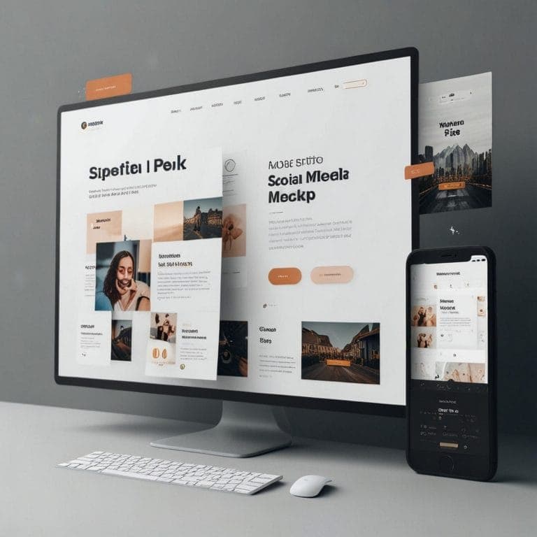 Branded website mockup