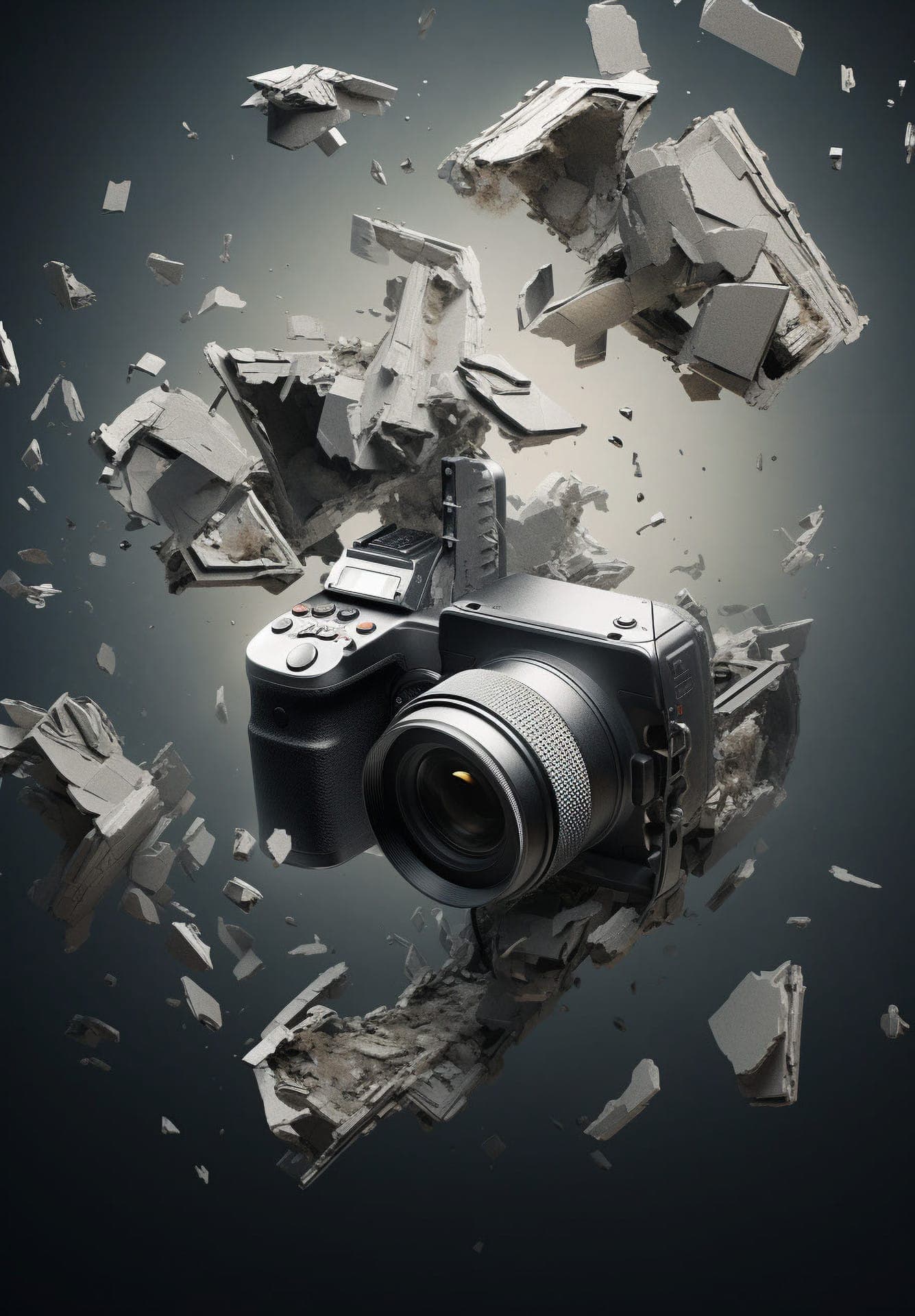 Camera with a film roll